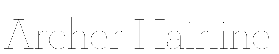 Archer Hairline Font Download Free